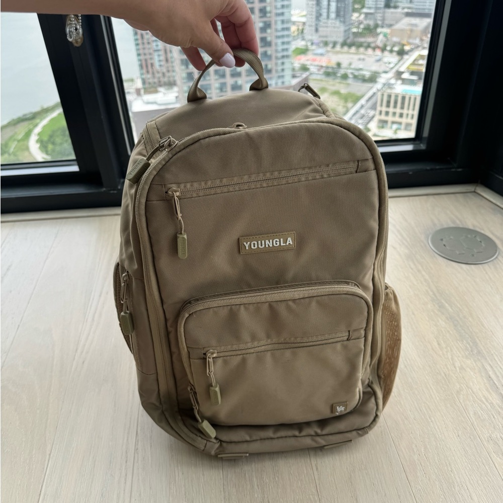 YoungLA Tan Backpack Utilitarian Design